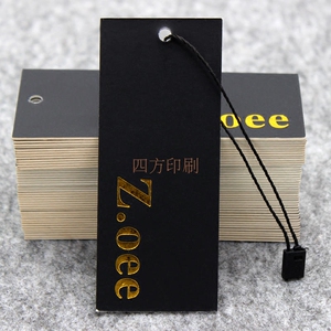 英文烫金吊牌现货 服装高档吊牌商标现货男装吊牌设计订做印刷
