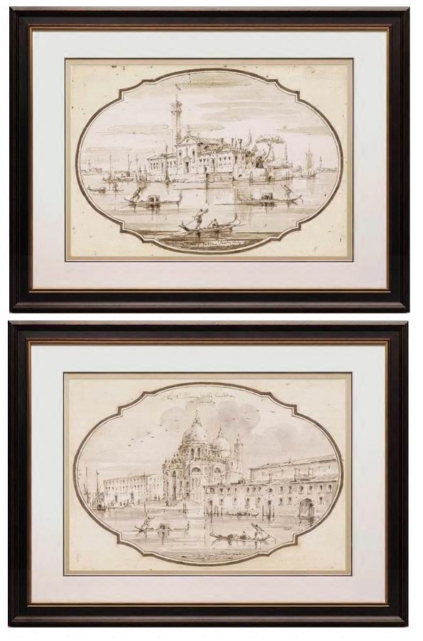 授权纯进口原版画芯美国克拉斯美式家居书房装饰画 威尼斯素描