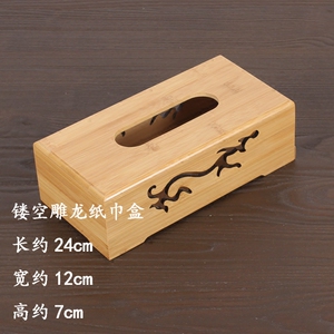 竹制翻盖纸巾盒 可爱创意 天然环保 汽车用抽纸盒 客厅纸巾收纳