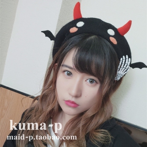 【小Pの手作】独家手工万圣节小恶魔羊毛贝雷帽