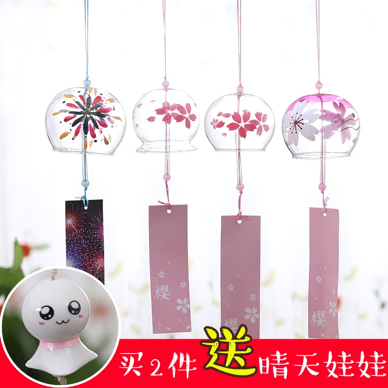 Glass wind chimes Pendants originality Japanese Edo A gentle wind cherry blossoms girl student bedroom manual transparent Home Furnishing A birthday presentin the Home accessories , Wind chimes and accessories  category - from Buy2taobao.com to provide professional Taobao agent buy service