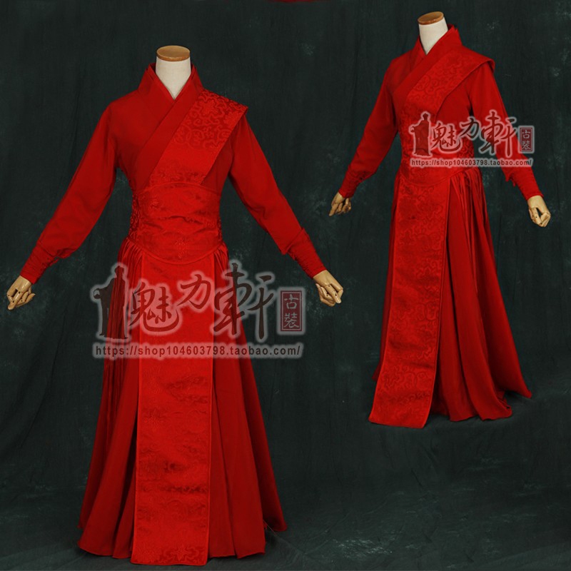 红色女士古装武侠装古代服装干练侠女装红色古代写真摄影表演服装