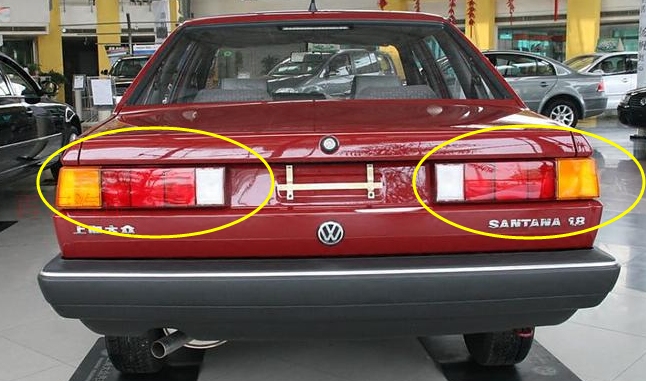 大众老款桑塔纳普桑99新秀06款后尾灯总成转向刹车灯倒车灯配件