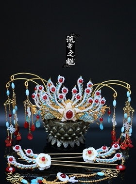 汉服杨贵妃古装流苏凤冠