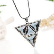 Good new Korea double long necklace sweater chain triangle women accessories Korean sweater necklace chain jewelry