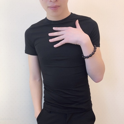 夏季新款男士纯棉打底衫短袖t恤