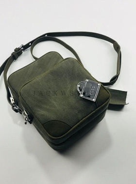J STUDIO新品readymade军事风格帆布水洗做旧斜挎 单肩DIY小包
