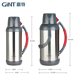 嘉特家用热水瓶暖瓶不锈钢保温瓶暖壶保温壶大容量开水瓶玻璃内胆