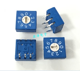 0-9旋转编码开关 拨码开关10档位PCB编码开关8421C正码3 3