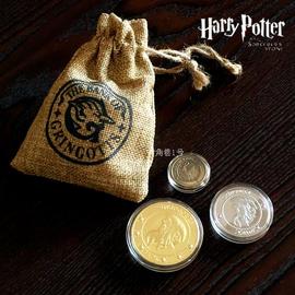 哈利波特周边harrypotter古灵阁巫师金币，金加隆(金加隆，)金币礼物配钱袋