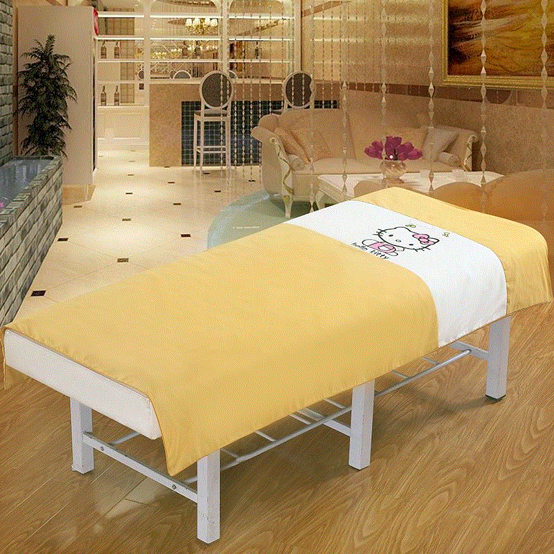 The air conditioning is covered by the quilt of the bed on