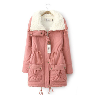 Thick Warm Jacket Winter Coat Wool MidLength Lamb Women Faux