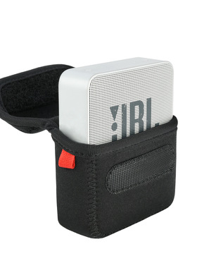 跨境适用于JBL Go2音箱包魔术贴潜水料腰间松紧卡扣音响收纳包