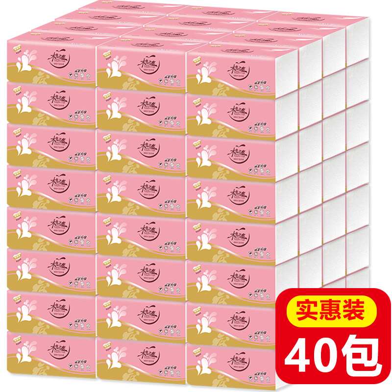 40包55抽4层抽纸桃之恋是