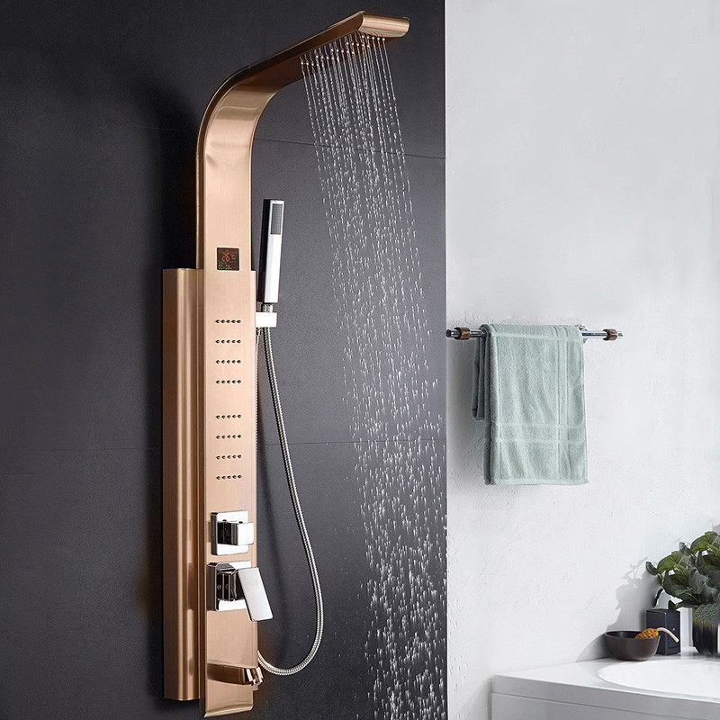 首约淋浴花洒套装304不锈钢数显淋浴屏按摩气泡淋浴器恒温花洒,家装主材,普通花洒套装,淘宝优惠券,粉丝福利购,淘宝优惠卷