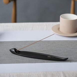 禅意香插陶瓷香座一叶扁舟小舟垂钓老翁线香葫芦日式简香道香薰炉