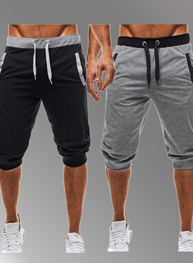 休闲7分裤运动短裤Men's Sport Cotton shorts casual pants Male