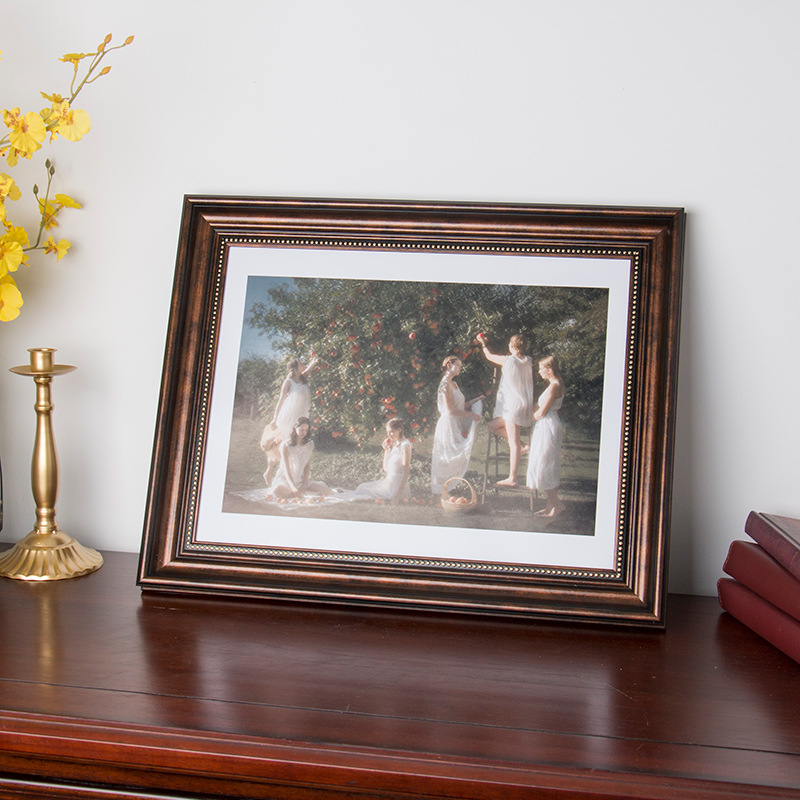 大画框美式挂墙相框20寸16寸18寸4开8Ka4 A3装裱任意尺寸制作