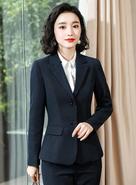 职业套装女西装2026新款春秋季韩版时尚西服套裙正装女士工作服