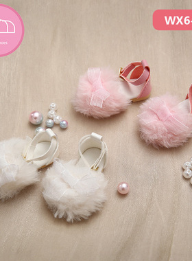 娃鞋bjd6分女鞋SD玩偶公主凉鞋粉色白色正品公仔设计洋娃娃配饰