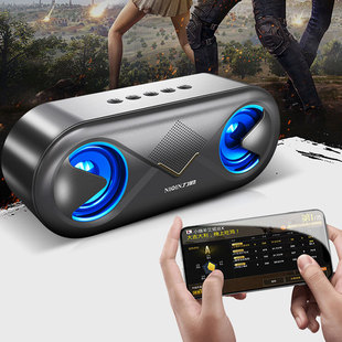 力勤S6蓝牙音箱大音量带闪灯电话插卡大喇叭低音数码插卡无线蓝牙