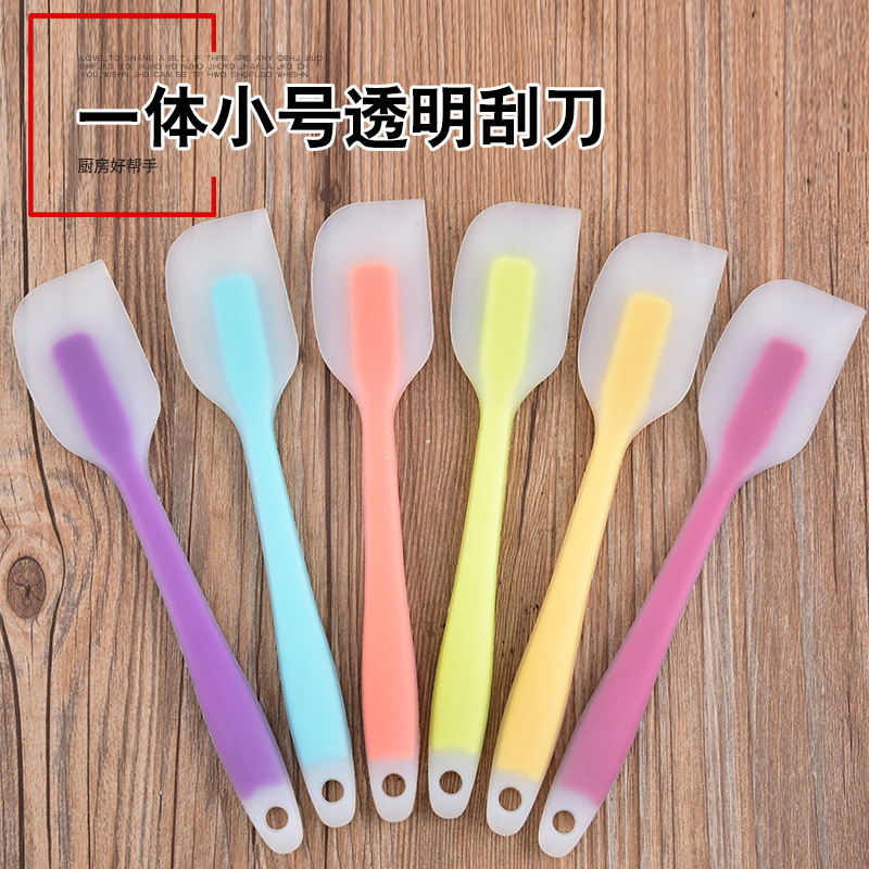 烘焙小号硅胶半透明一体式刮刀 硅胶刮板 奶油刮刀 蛋糕抹刀