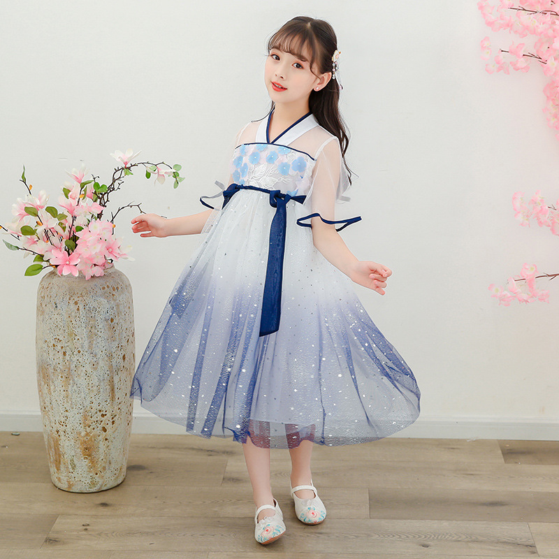 女童汉服2026夏季新款中国风襦裙连衣裙演出古装超仙小女孩仙女服