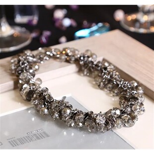 纯手工 欧美范夜店水晶项链多元素粗夸张项链短款锁骨链女配饰