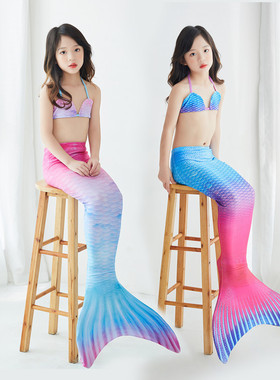 childrenn swimming Mermaid tail cosplay bikini set swimsuit