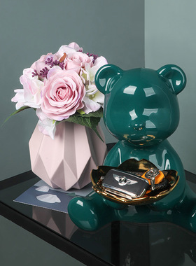 贝汉美暴力熊托盘玄关钥匙收纳摆件跨境家居客厅电视柜装饰品