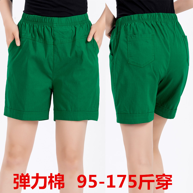 中年女士短裤女夏外穿妈妈夏装棉休闲裤