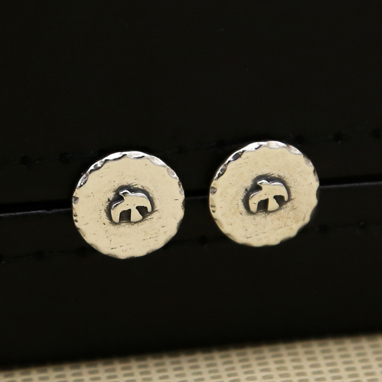 ins小众银饰S925纯银耳钉银饰耳饰小飞鹰圆形牌男女韩版泰银耳钉,饰品/流行首饰/时尚饰品新,耳钉,淘宝优惠券,粉丝福利购,淘宝优惠卷