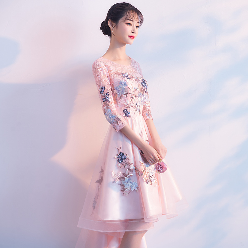 2026新款粉色小晚礼服裙女宴会夏短款显瘦名媛聚会派对连衣裙洋装