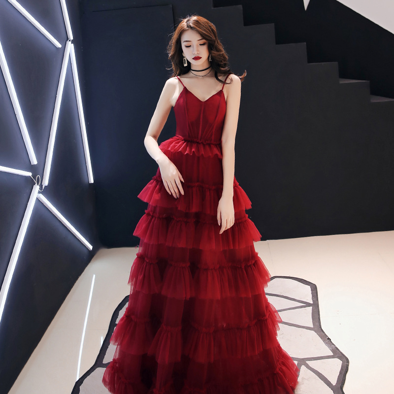 敬酒服新娘性感2026结婚新款红色订婚晚礼服女宴会长款连衣裙吊带