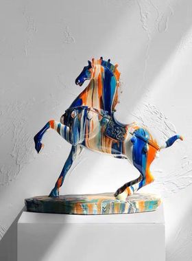 轻奢工艺品档马摆件北欧客厅公室书房酒柜装饰品乔迁新居礼物