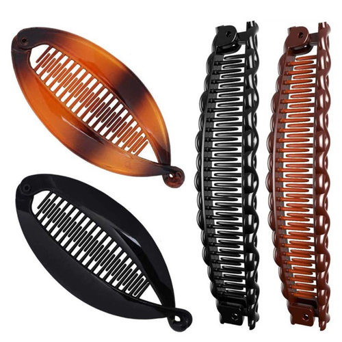 Banana Hair Clip欧美爆款香蕉夹套装鱼夹盘发器时尚插梳懒人发梳