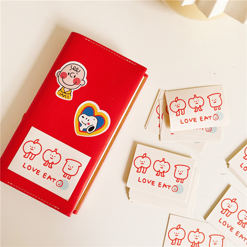 ins同款韩国线条水果小人贴纸人气2ple手机壳贴纸手帐涂鸦