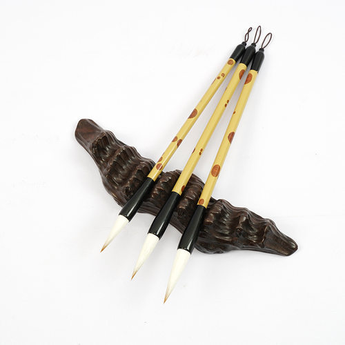 初学者狼羊兼毫毛笔成人大中小楷套装木质印花杆书法练习楷书笔