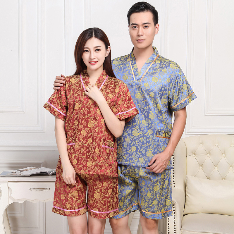 新款情侣女套头按摩服丝绵桑拿服浴服汗蒸服家居拔养生服睡衣酒店