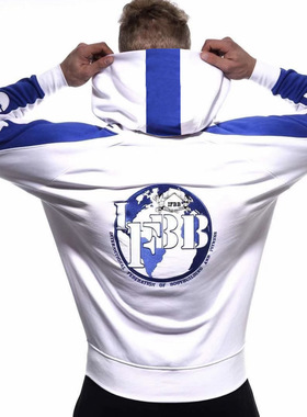 奥赛IFBB新款拉链卫衣外套士健身服加绒运动训练上衣连帽秋冬潮