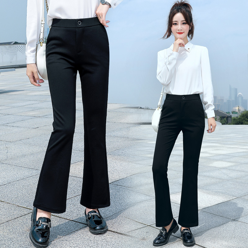微喇裤女春秋2024新款百搭西裤女裤显瘦喇叭裤子气质通勤中腰