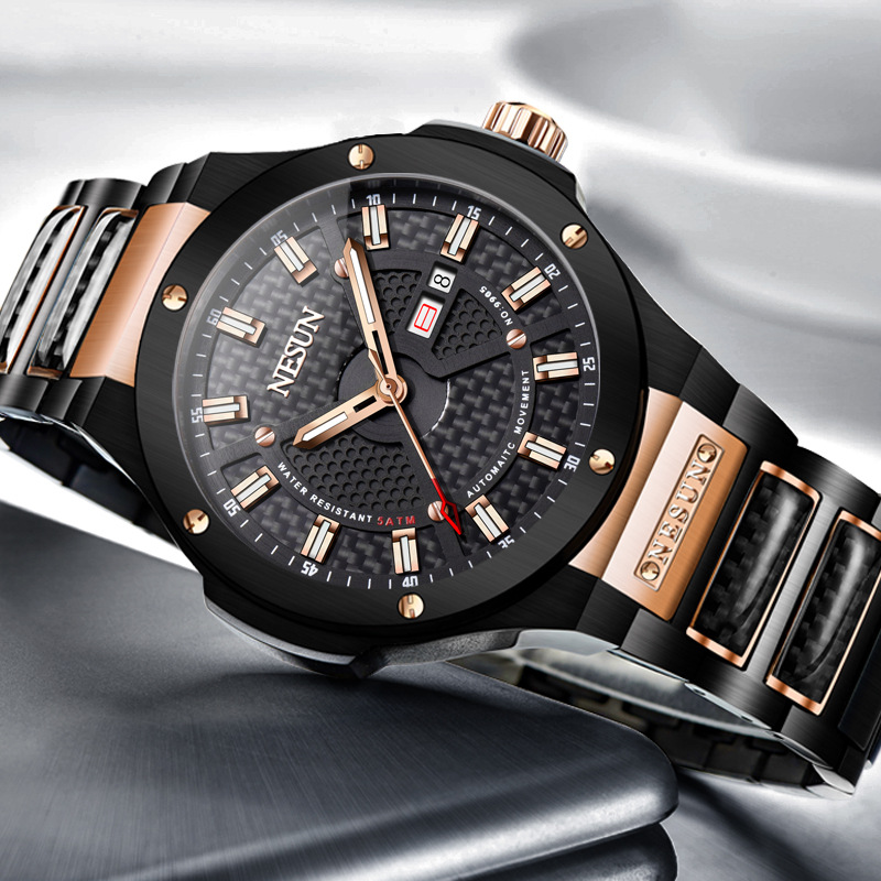 尼尚正品全自动机械手表士多功能运动腕表9905