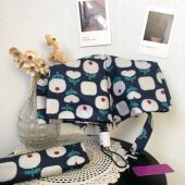 韩国森系苹果黑胶防晒伞三折自动成人学生女晴雨两用伞