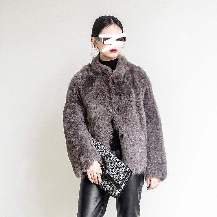 海宁皮草真毛外套女 托斯卡纳羊皮毛一体女式中长款大衣外套