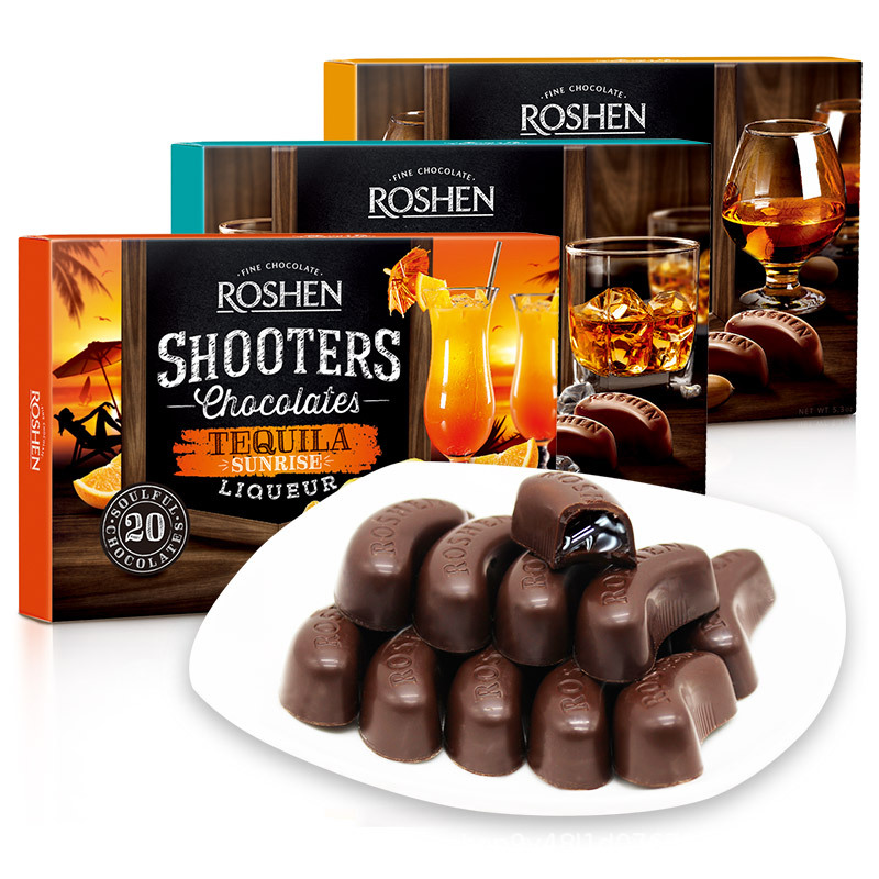 乌克兰进口如胜酒心巧克力礼盒装朗姆酒情人节送女友礼物酒心糖芯