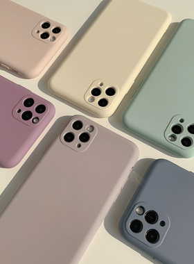 U记ins液态高级灰纯色适用iphone16promax手机壳苹果15plus极简11硅胶14pro纯色12软13个性xs情侣壳8p保护套