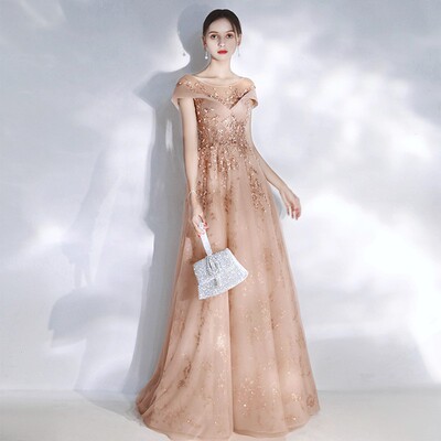 banquet elegant evening dresses women sequin long dress prom