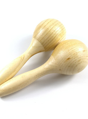 奥尔夫木制沙锤 儿童打击乐器 幼儿园早教音乐教具木色沙球 单个