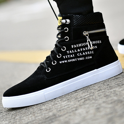 Male high top shoes, student canvas shoes,casual board shoes