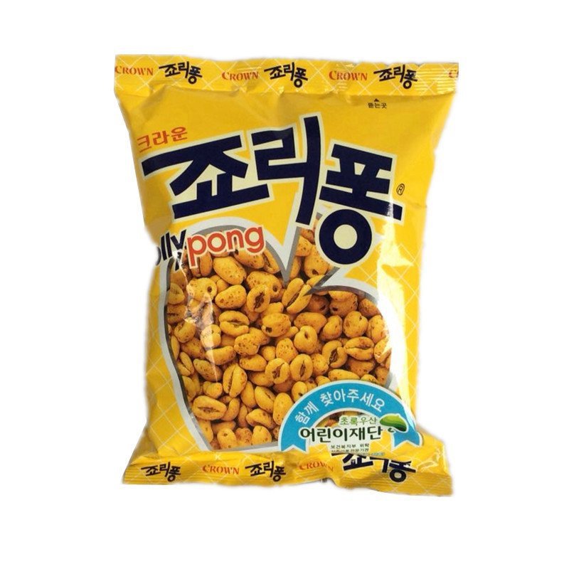 韩国进口零食品CROWN克丽安大麦粒爆米花膨化大米粒74g怀旧小吃